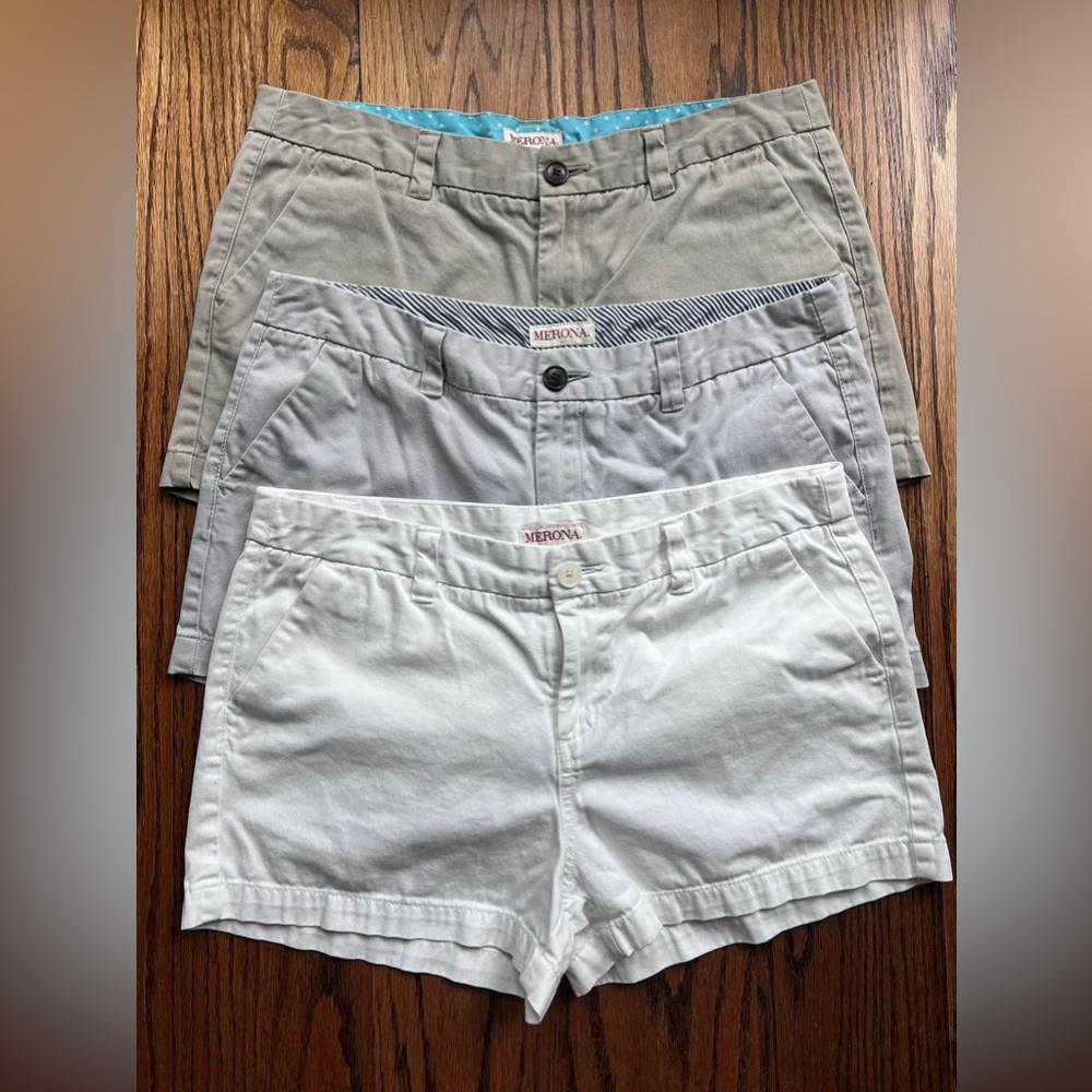 3 Pairs of Merona Chino Shorts (bundled)